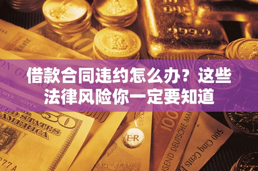 武汉借款合同违约怎么办？这些法律风险你一定要知道