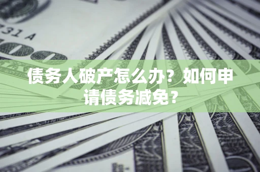 武汉债务人破产怎么办？如何申请债务减免？