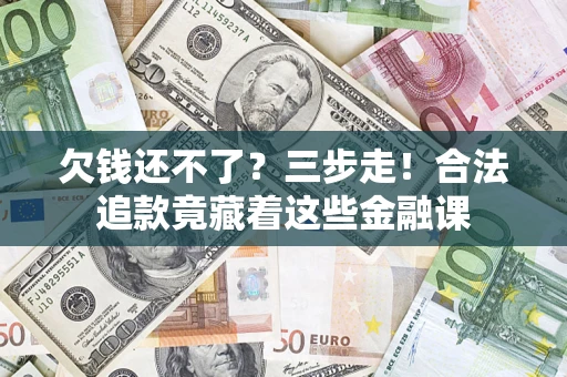 武汉欠钱还不了？三步走！合法追款竟藏着这些金融课