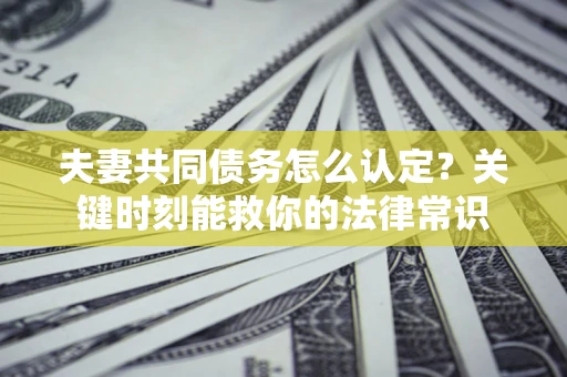 武汉夫妻共同债务怎么认定？关键时刻能救你的法律常识