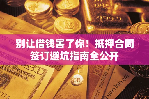 武汉别让借钱害了你！抵押合同签订避坑指南全公开